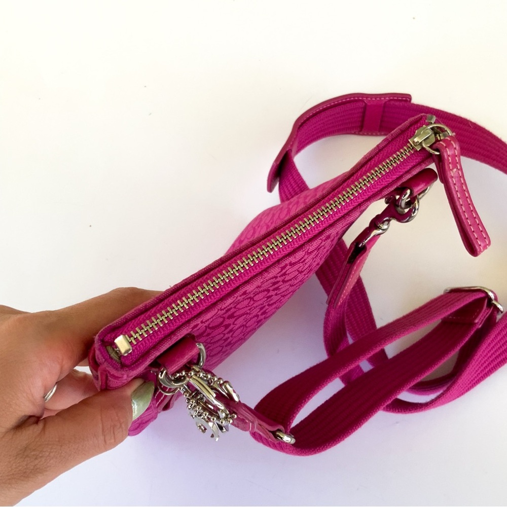 Coach Pink Monogram Crossbody Bag - Picture 5 of 9